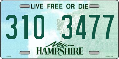 NH license plate 3103477