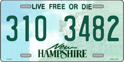 NH license plate 3103482