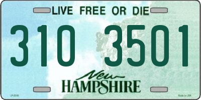 NH license plate 3103501