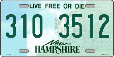 NH license plate 3103512
