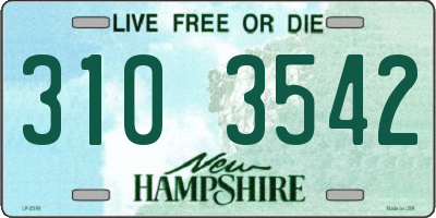 NH license plate 3103542