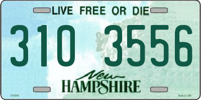 NH license plate 3103556