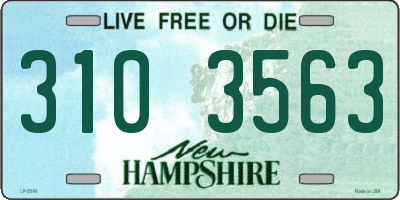 NH license plate 3103563
