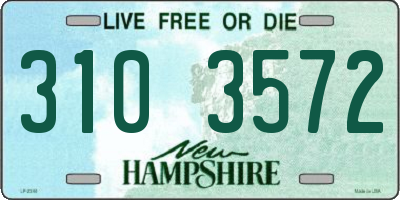 NH license plate 3103572