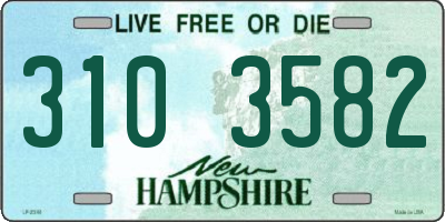 NH license plate 3103582