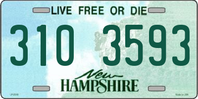 NH license plate 3103593