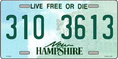 NH license plate 3103613