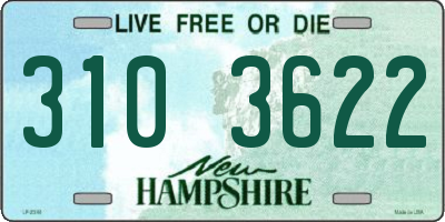 NH license plate 3103622