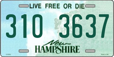 NH license plate 3103637