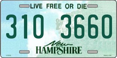 NH license plate 3103660