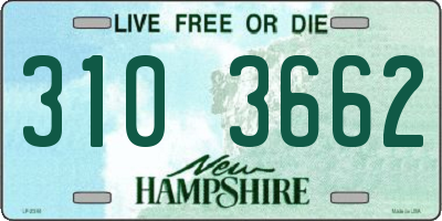 NH license plate 3103662