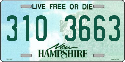 NH license plate 3103663