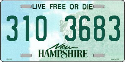 NH license plate 3103683