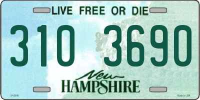NH license plate 3103690