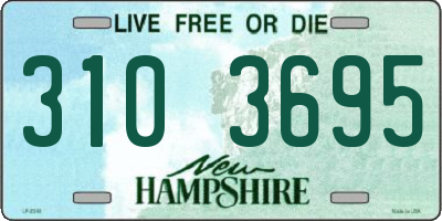 NH license plate 3103695