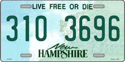 NH license plate 3103696