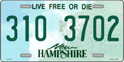 NH license plate 3103702