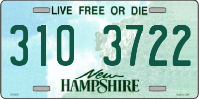 NH license plate 3103722