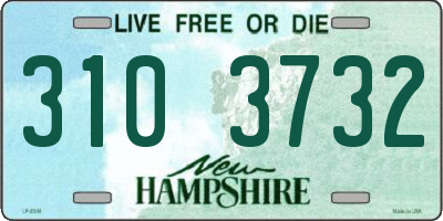 NH license plate 3103732