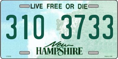 NH license plate 3103733