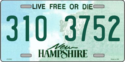 NH license plate 3103752