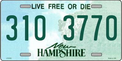 NH license plate 3103770