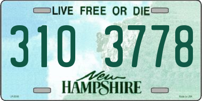 NH license plate 3103778