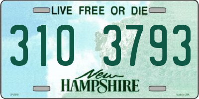 NH license plate 3103793