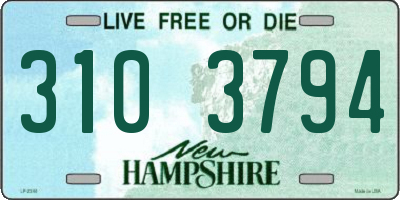 NH license plate 3103794