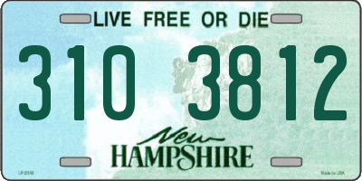 NH license plate 3103812