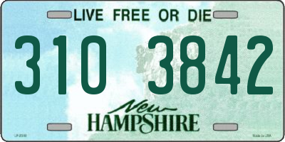 NH license plate 3103842