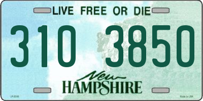 NH license plate 3103850
