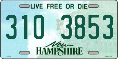 NH license plate 3103853