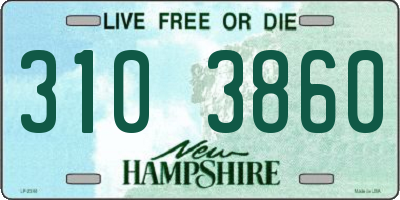 NH license plate 3103860