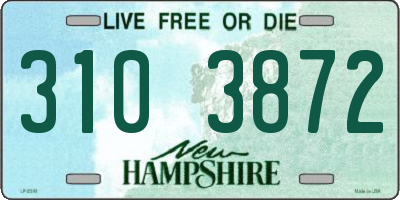 NH license plate 3103872