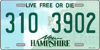 NH license plate 3103902