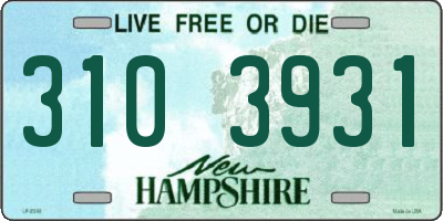 NH license plate 3103931