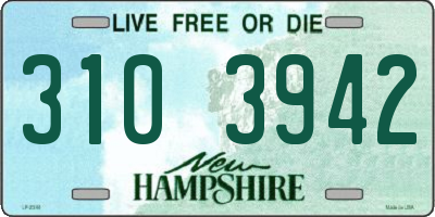 NH license plate 3103942