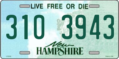 NH license plate 3103943