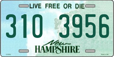 NH license plate 3103956