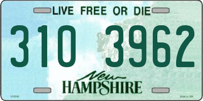 NH license plate 3103962