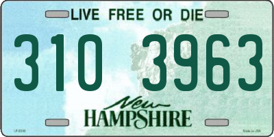NH license plate 3103963