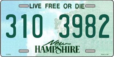 NH license plate 3103982
