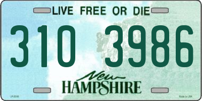 NH license plate 3103986