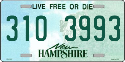 NH license plate 3103993
