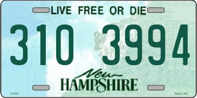 NH license plate 3103994