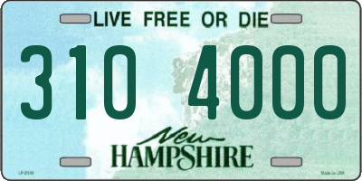 NH license plate 3104000