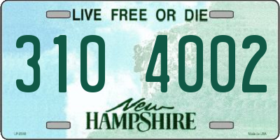 NH license plate 3104002