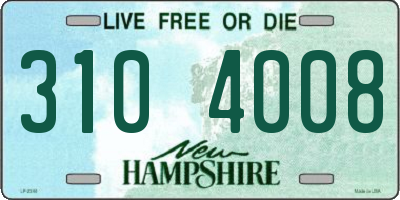 NH license plate 3104008
