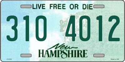 NH license plate 3104012